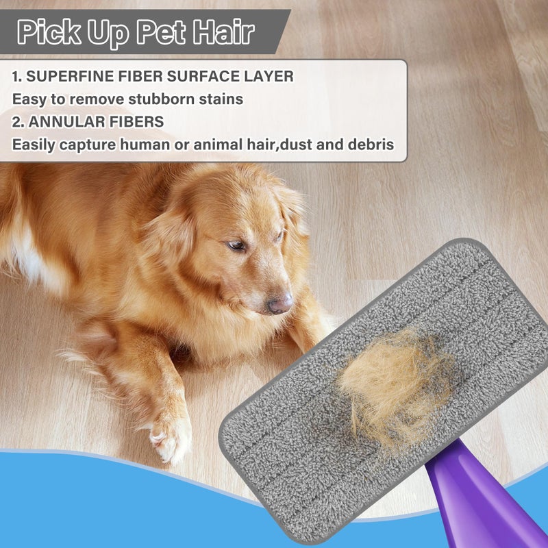FORSPEEDER Reusable Mop Pads for Swiffer WetJet, Wet Pads Refills for 12'' Spray Mop, Microfiber Refill Machine Washable Up to 100+ Floor Cleaning for All Kinds of Floor Types, 7 Pack - Image 5